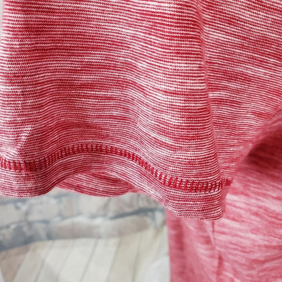 Madewell Heather  Knit Crew Neck Tee Burgundy Large - Picture 8 of 10